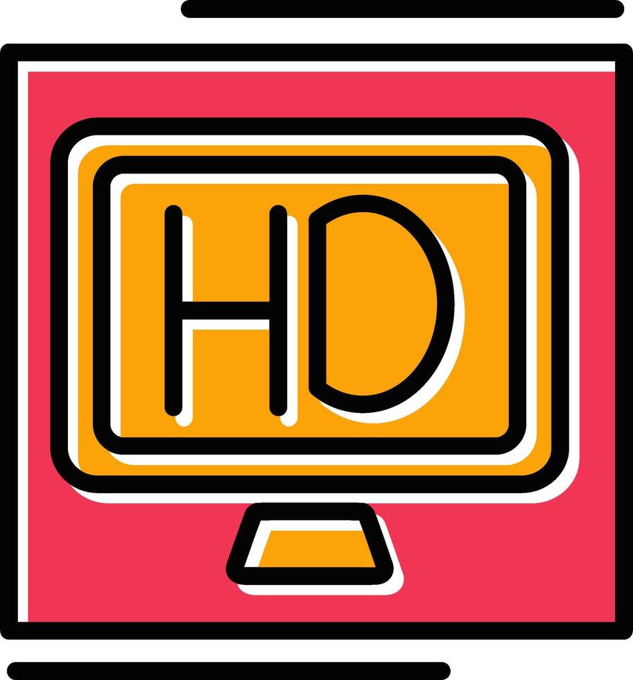 hd calidad vector icono