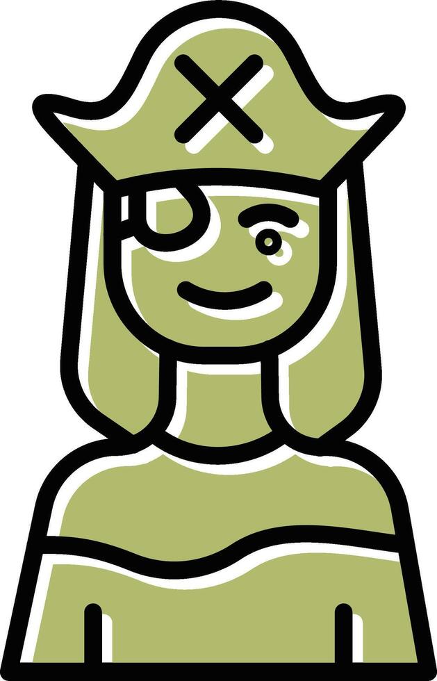 Female Pirate Vector Icon
