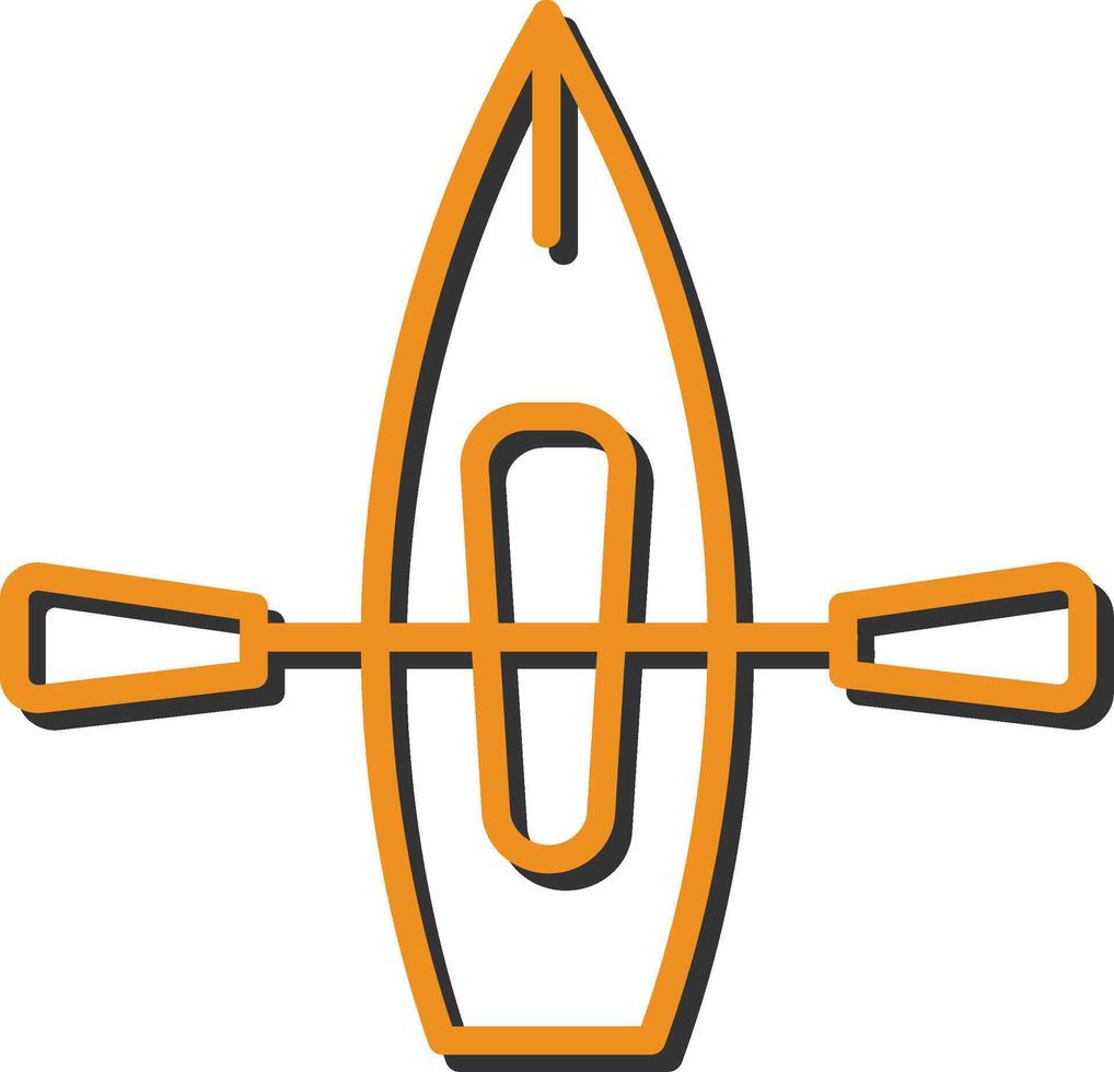 icono de vector de kayak