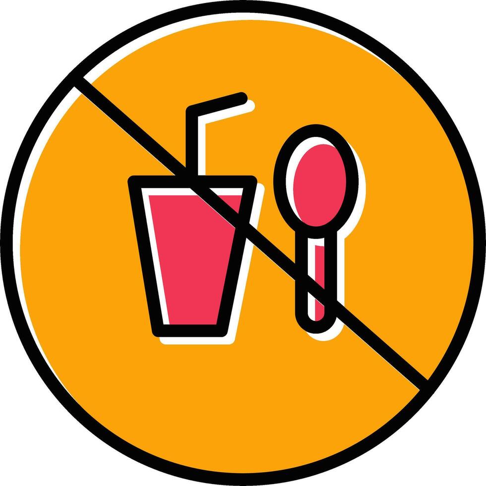 No Food or Drinks Vector Icon