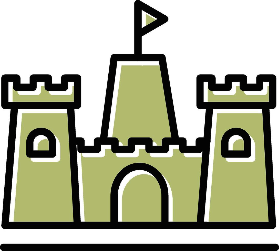 icono de vector de castillo de arena