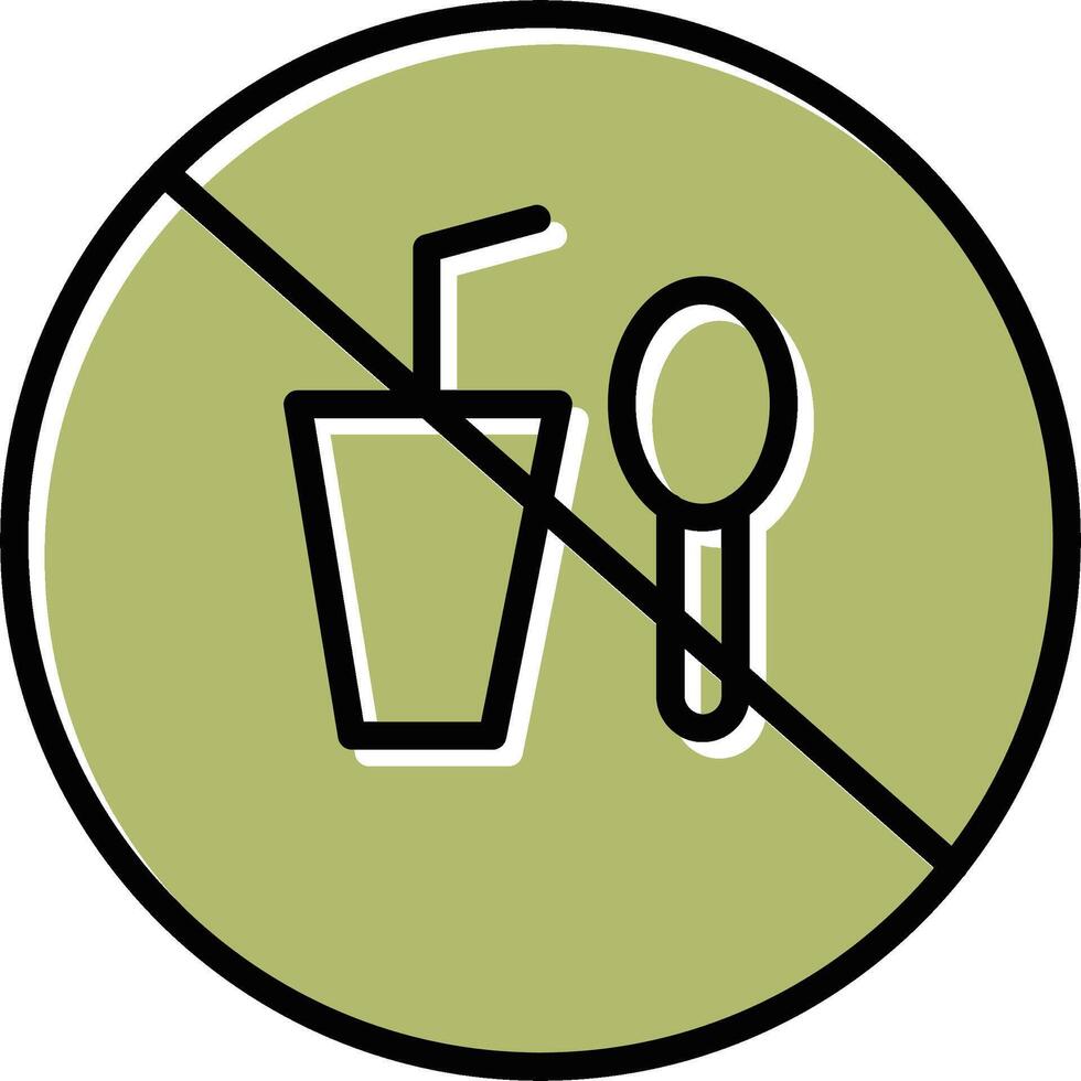 No Food or Drinks Vector Icon