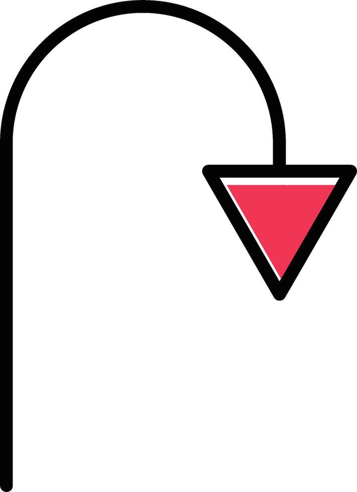 Arrow Pointing Down Vector Icon