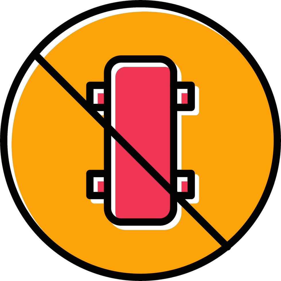 No Skating Vector Icon