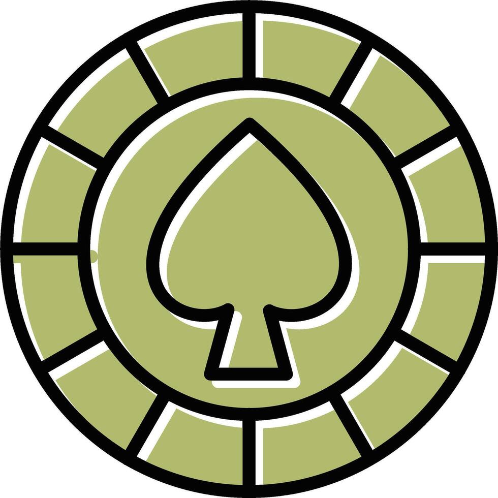 Spade Chip Vector Icon