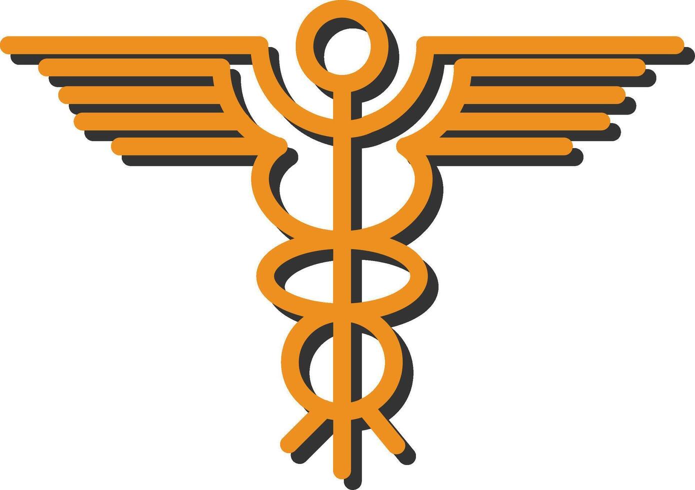 icono de vector de caduceo