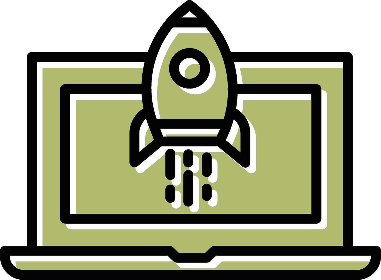 Laptop Startup Vector Icon