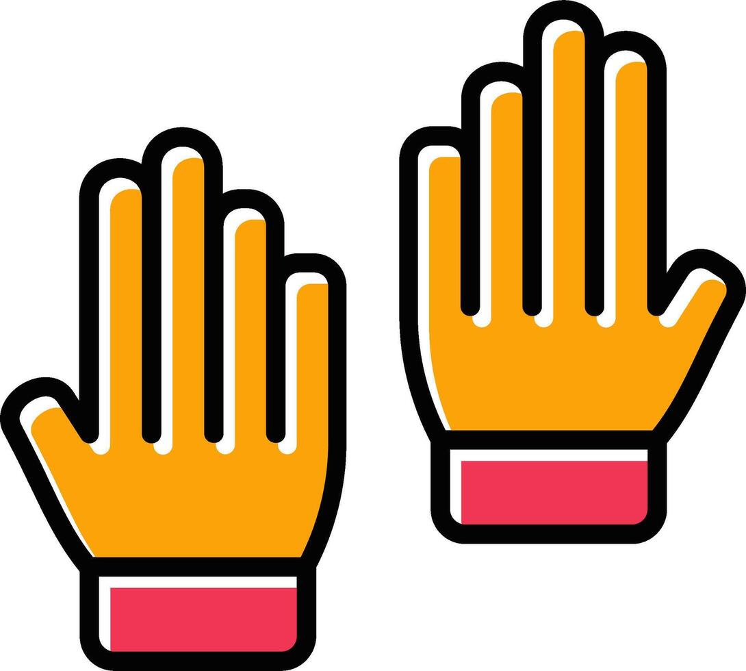 guantes, vector, icono vector