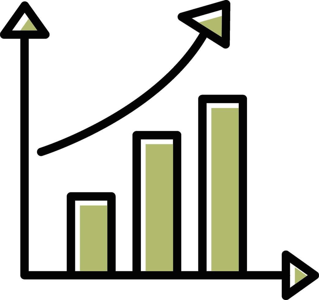 icono de vector de estadísticas crecientes