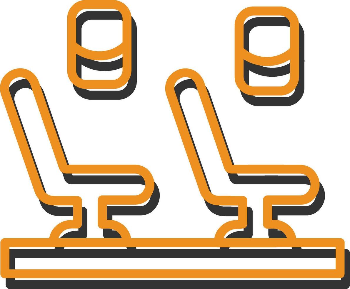 Seats in Plane Vector Icon