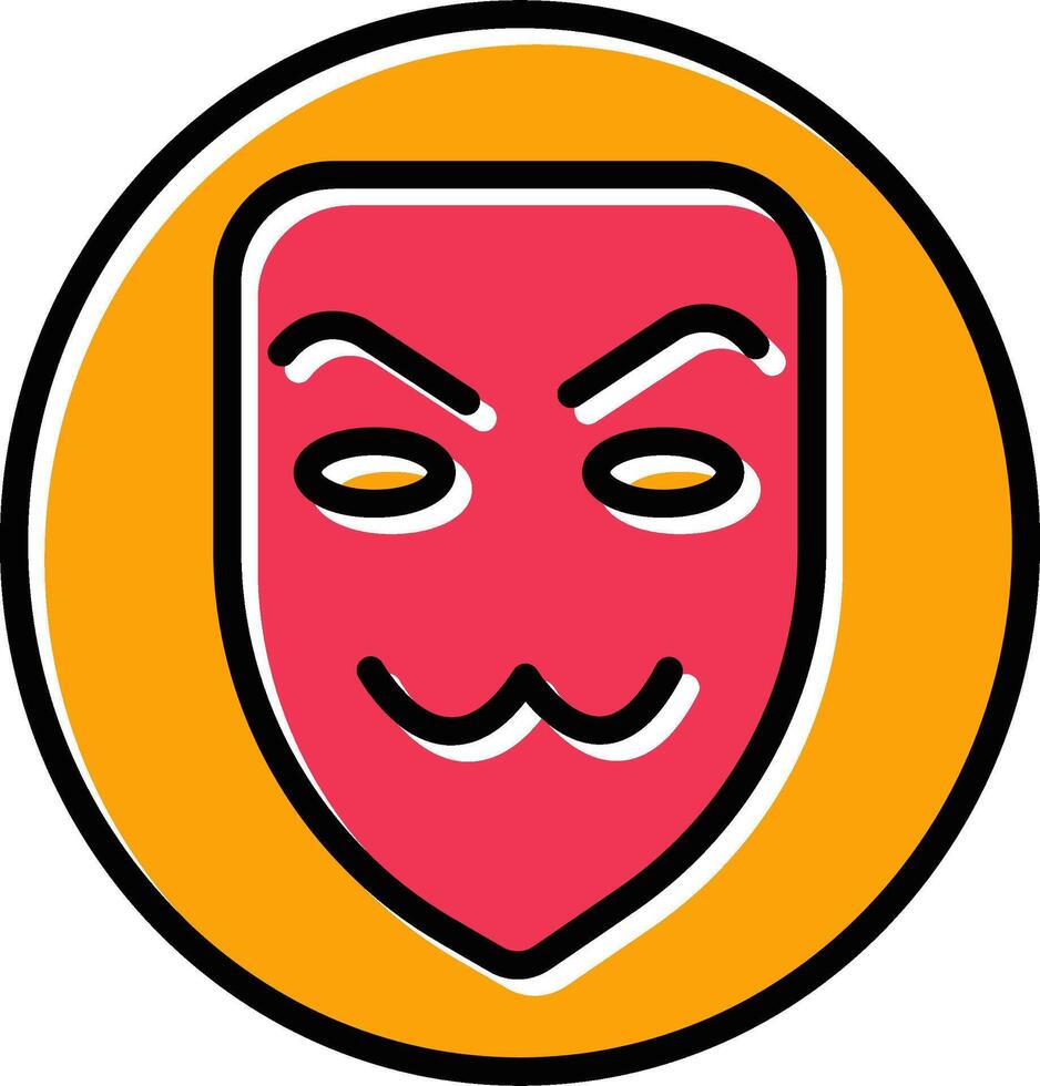 icono de vector de máscara de hacker