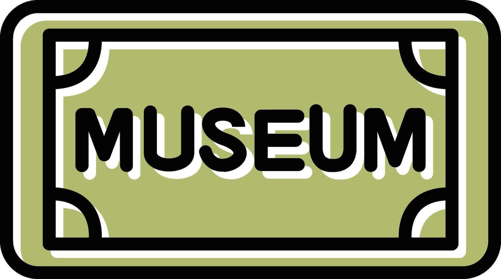 Museum Tag Vector Icon