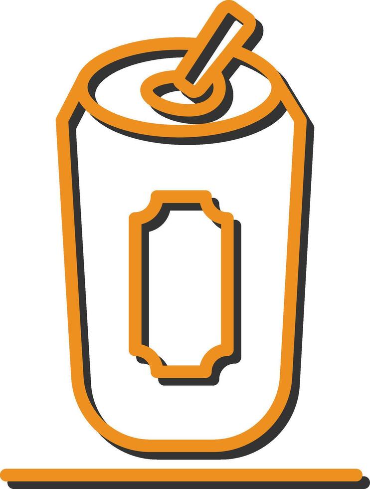 icono de vector de lata de cerveza