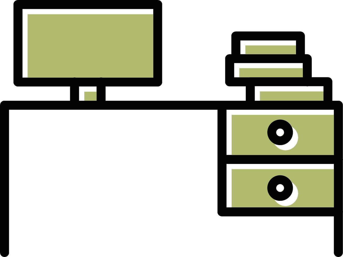 Study Desk II Vector Icon