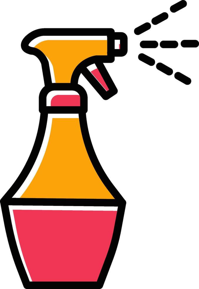 Water Spray Bottle Vector Icon