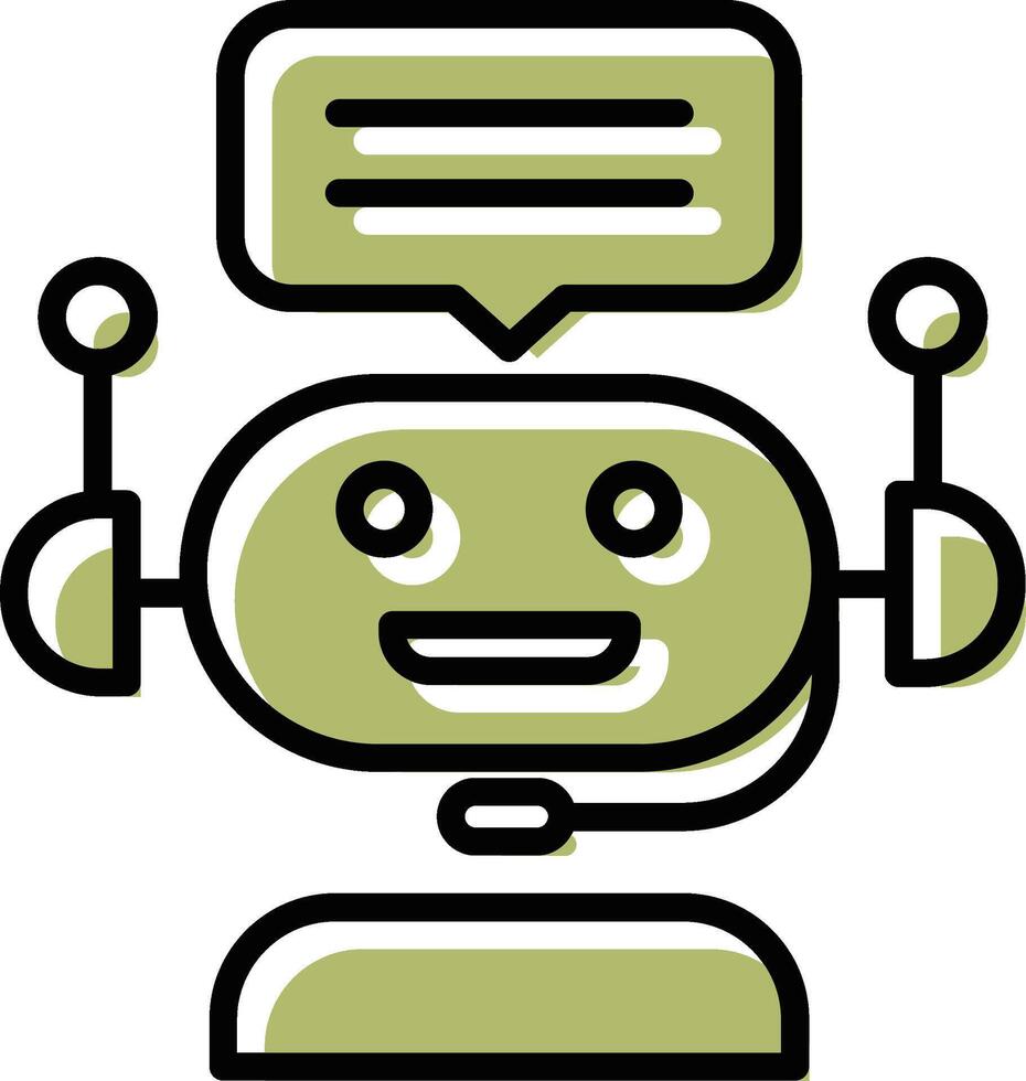 icono de vector de bot de chat