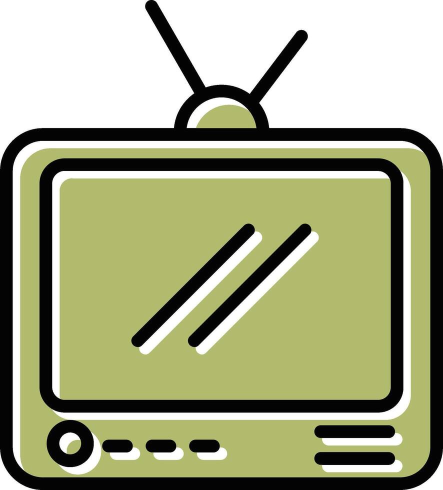 icono de vector de transmisión de televisión