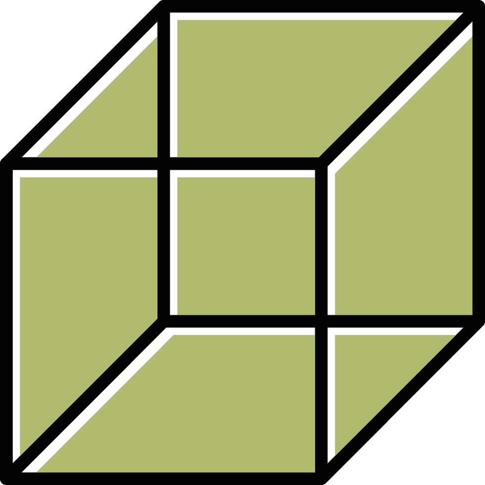 icono de vector de cubo