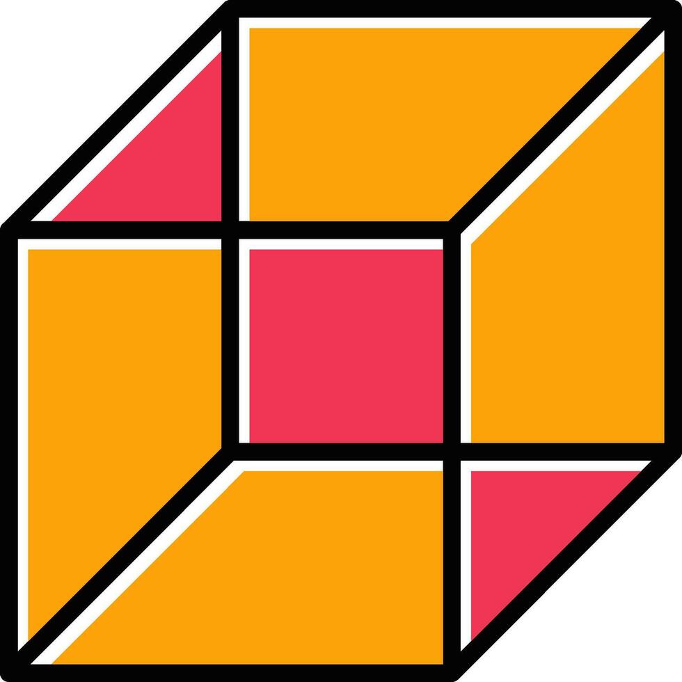 icono de vector de cubo