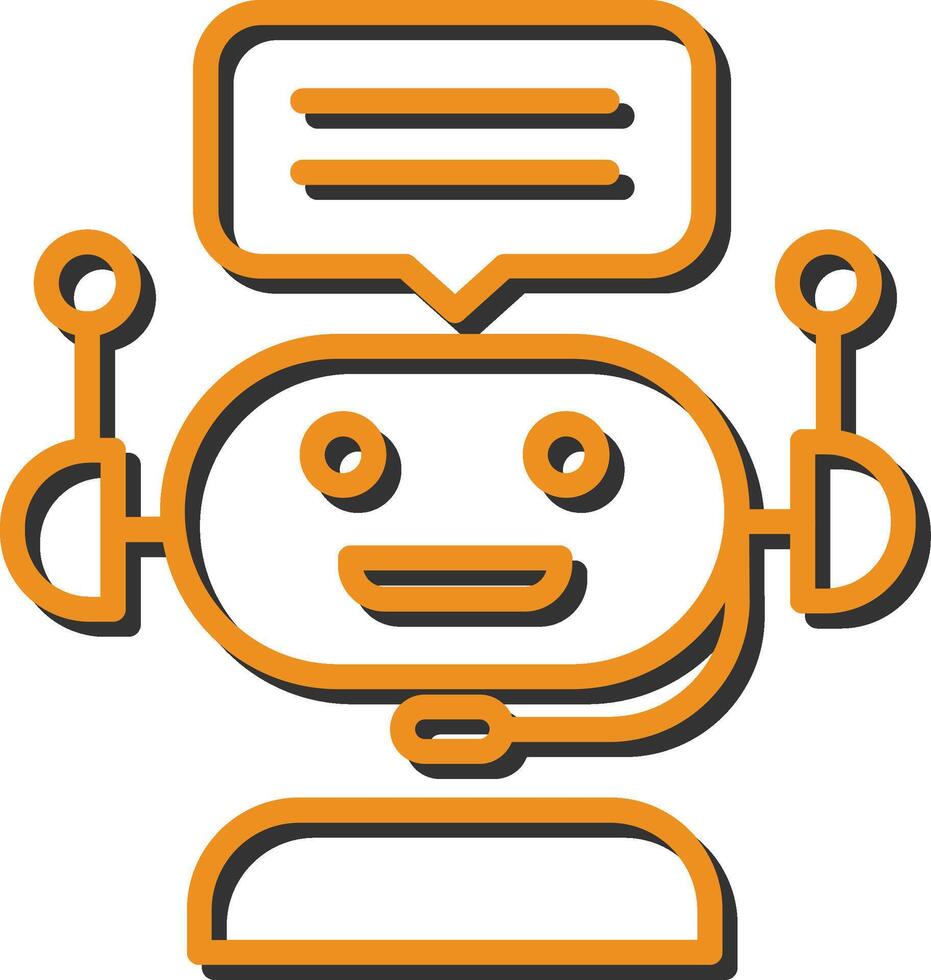 icono de vector de bot de chat