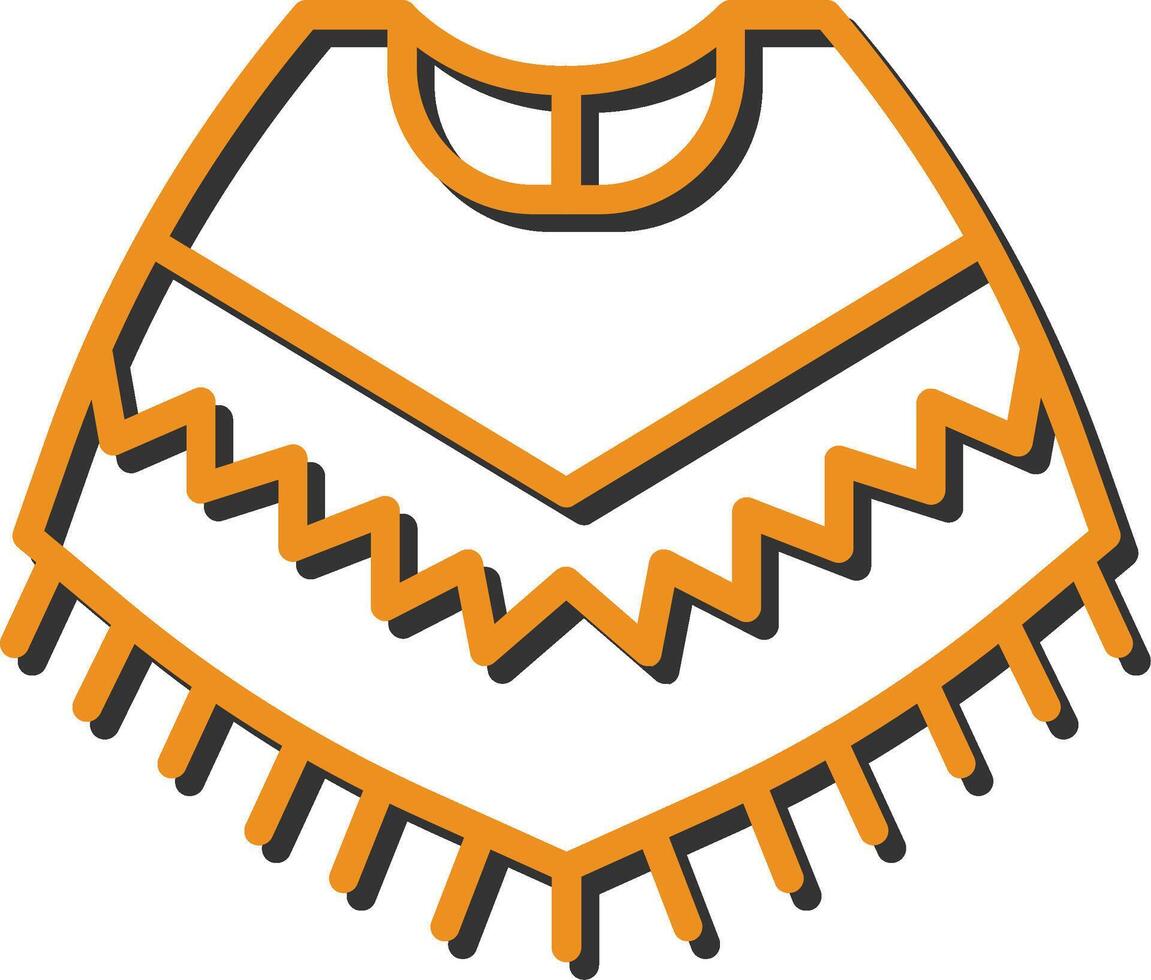 poncho vector icono