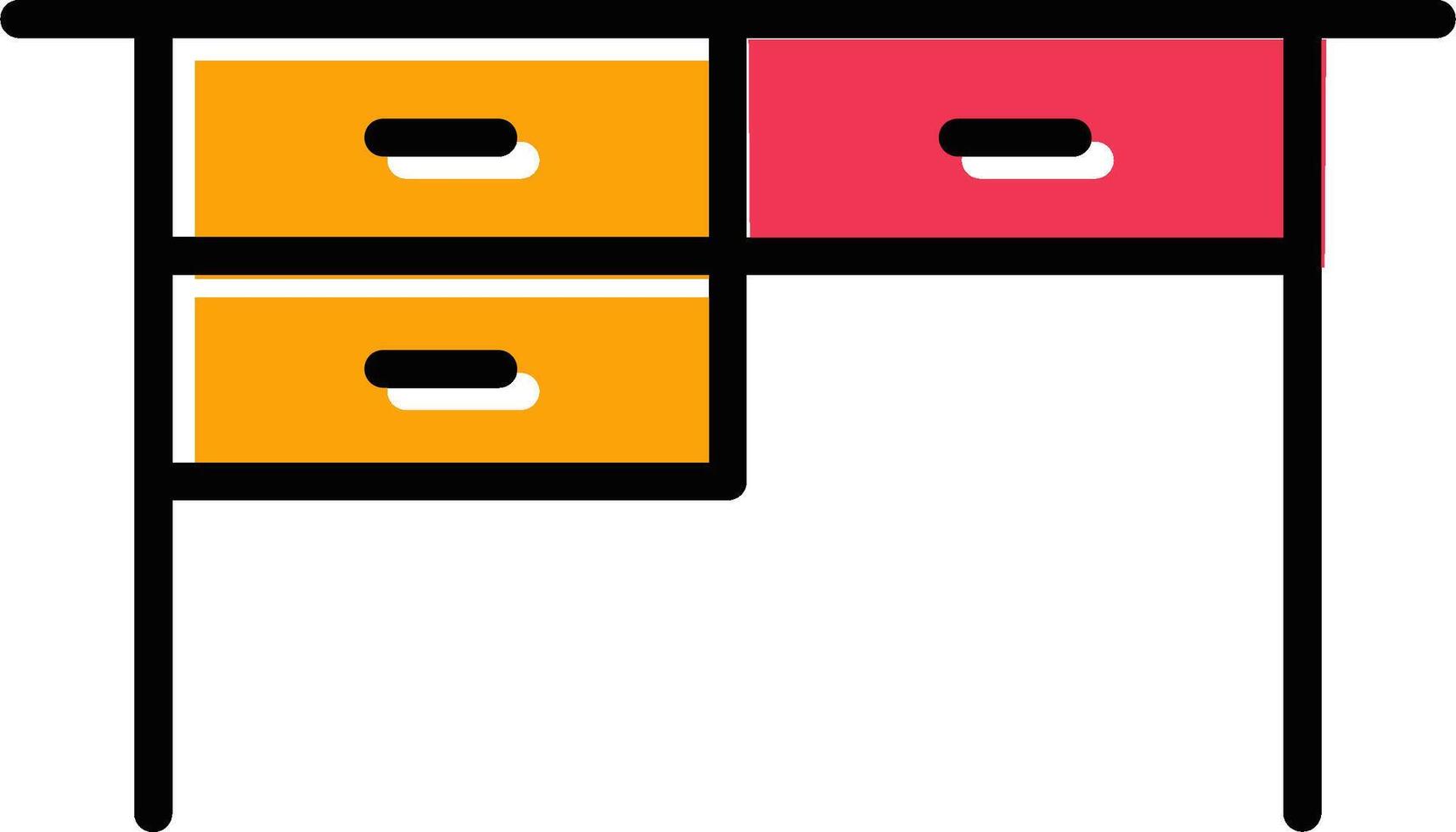 Table with Drawers II Vector Icon