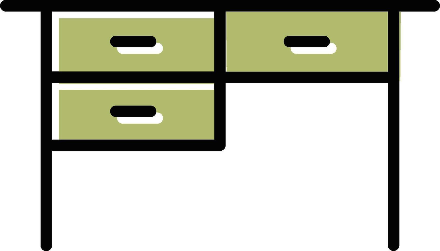 Table with Drawers II Vector Icon