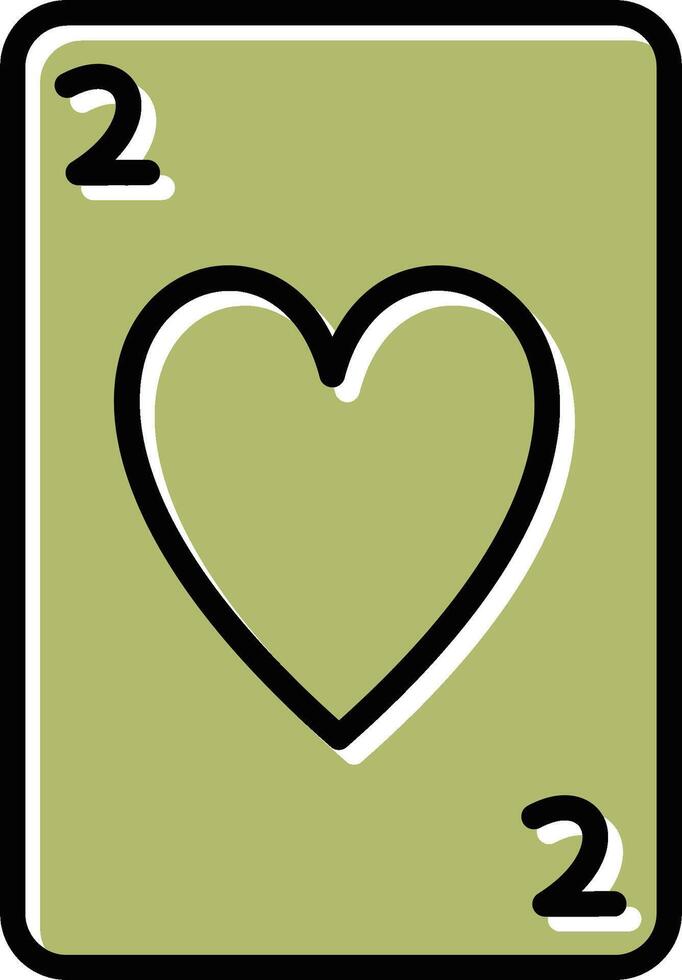 icono de vector de tarjeta de corazones