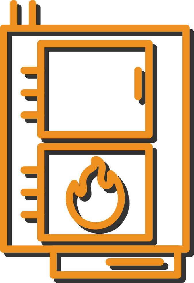Solid Fuel Boiler Vector Icon