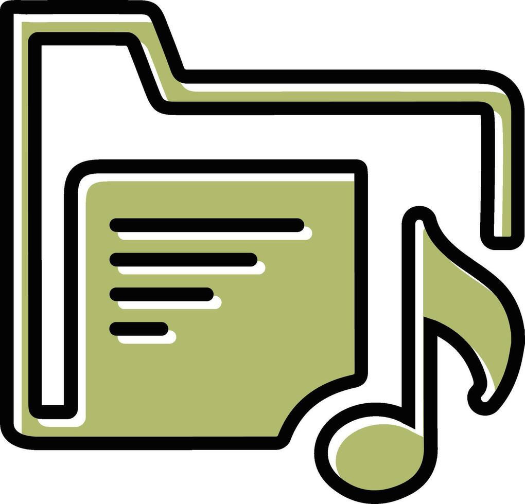 Music Folder Vector Icon