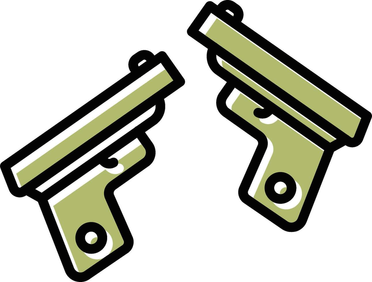 Two Guns Vector Icon