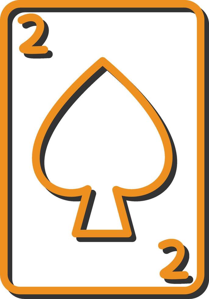 icono de vector de tarjeta de espadas