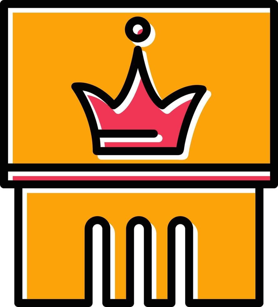 icono de vector de exhibición de corona