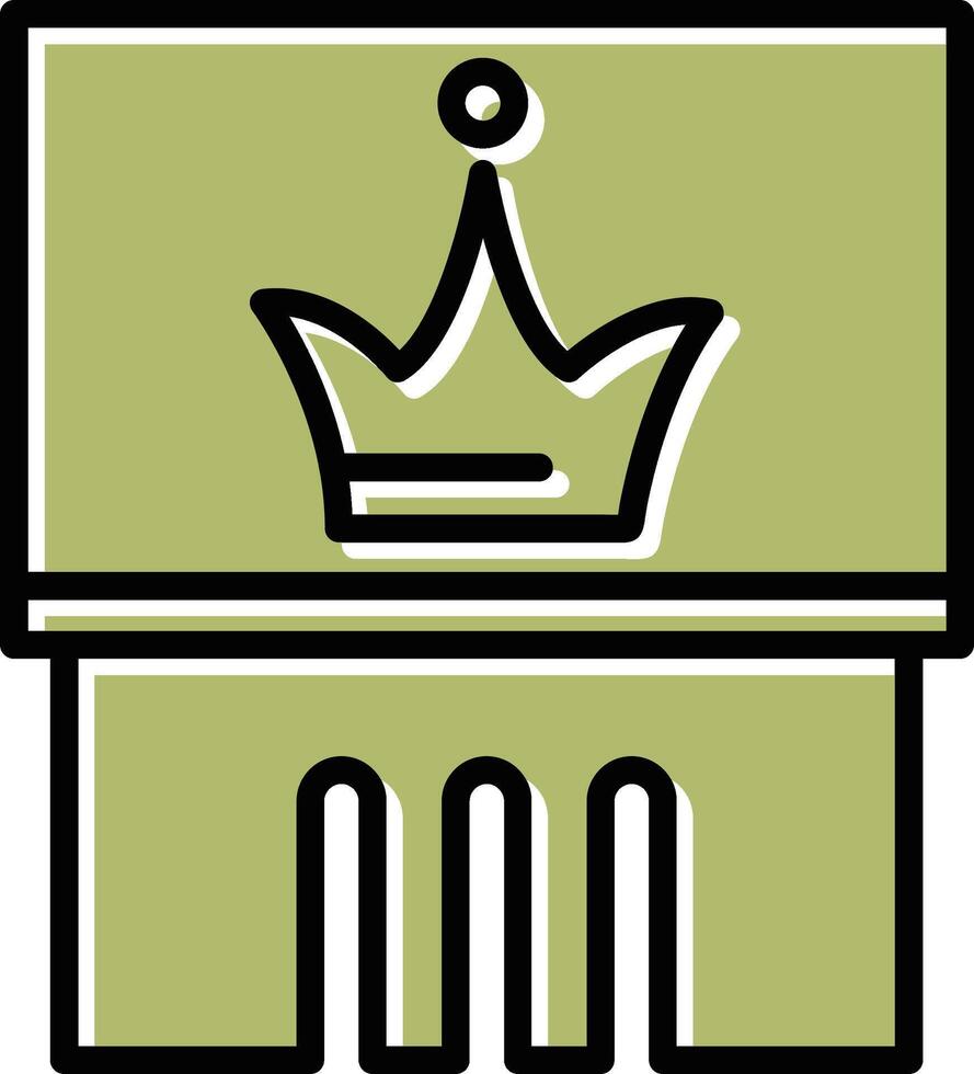icono de vector de exhibición de corona
