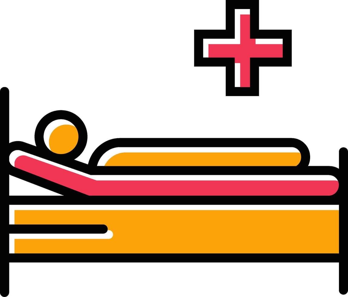 Patient Bed Vector Icon