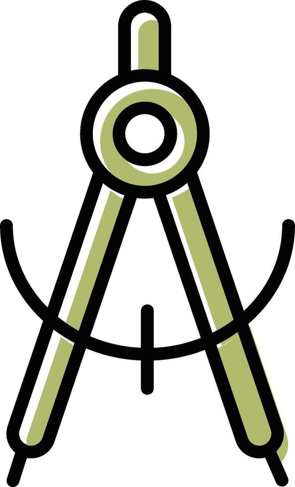 Geometrical Compass Vector Icon