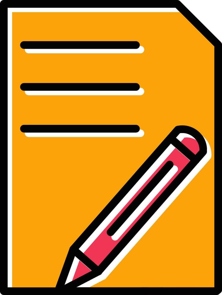 icono de vector de edición de documento