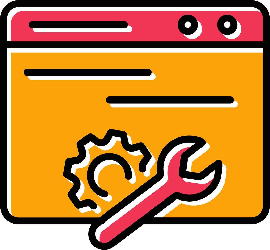 Web Maintenance Vector Icon