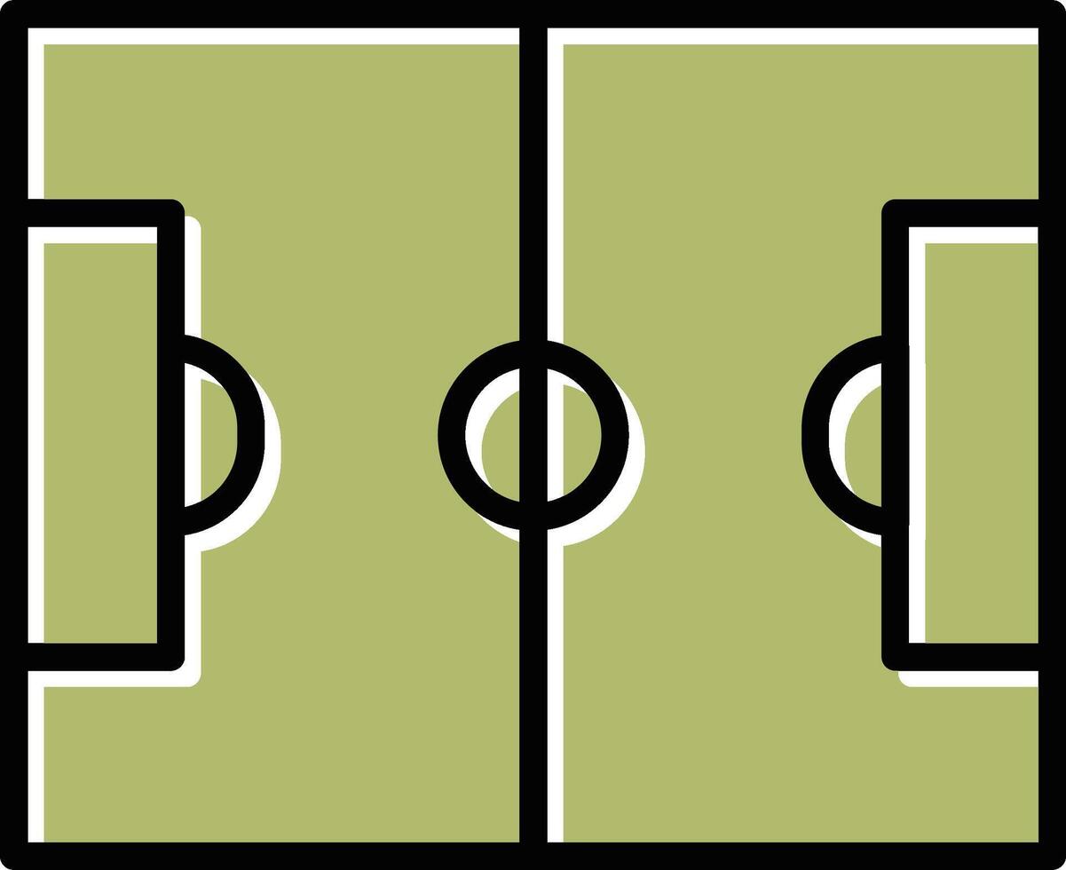 icono de vector de campo de fútbol