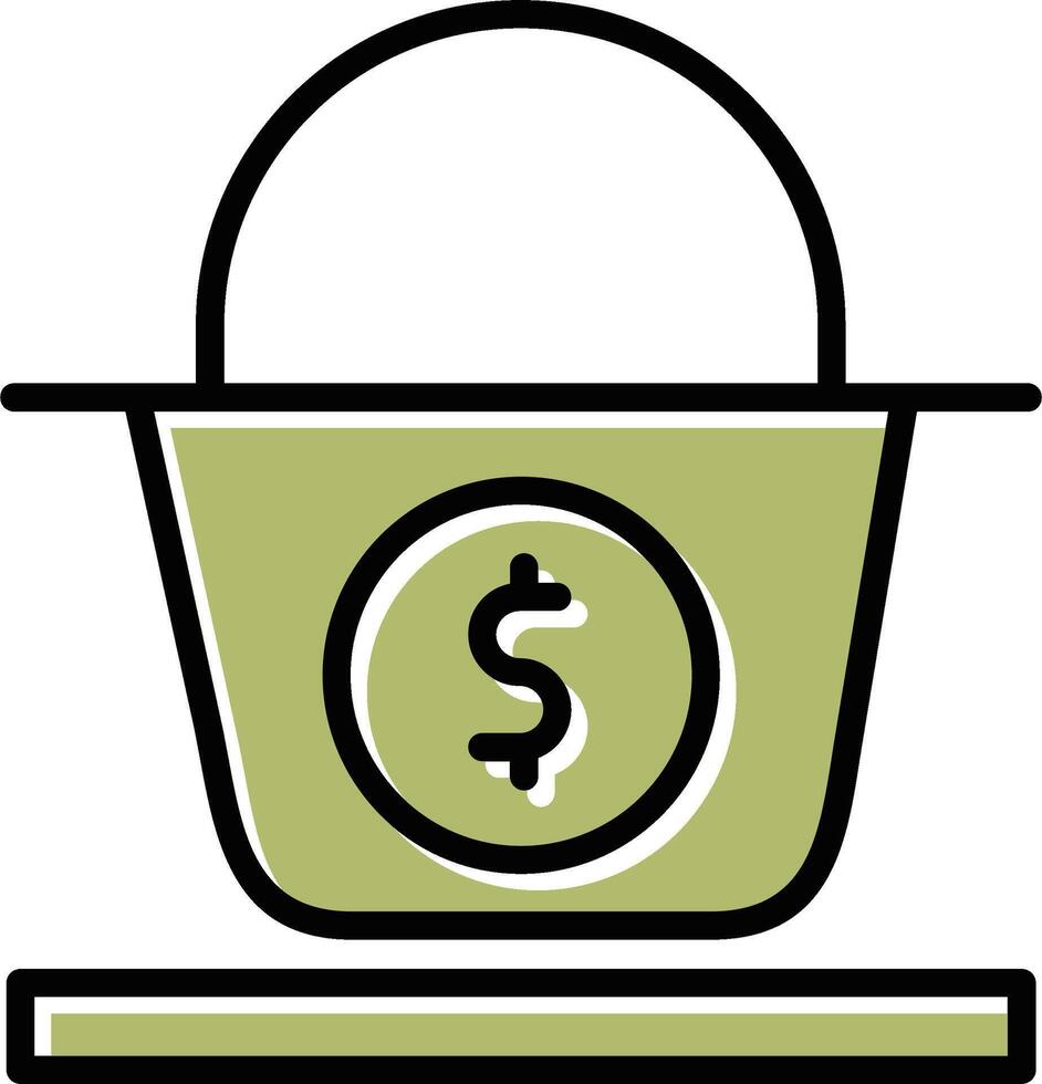 Dollar Basket Vector Icon