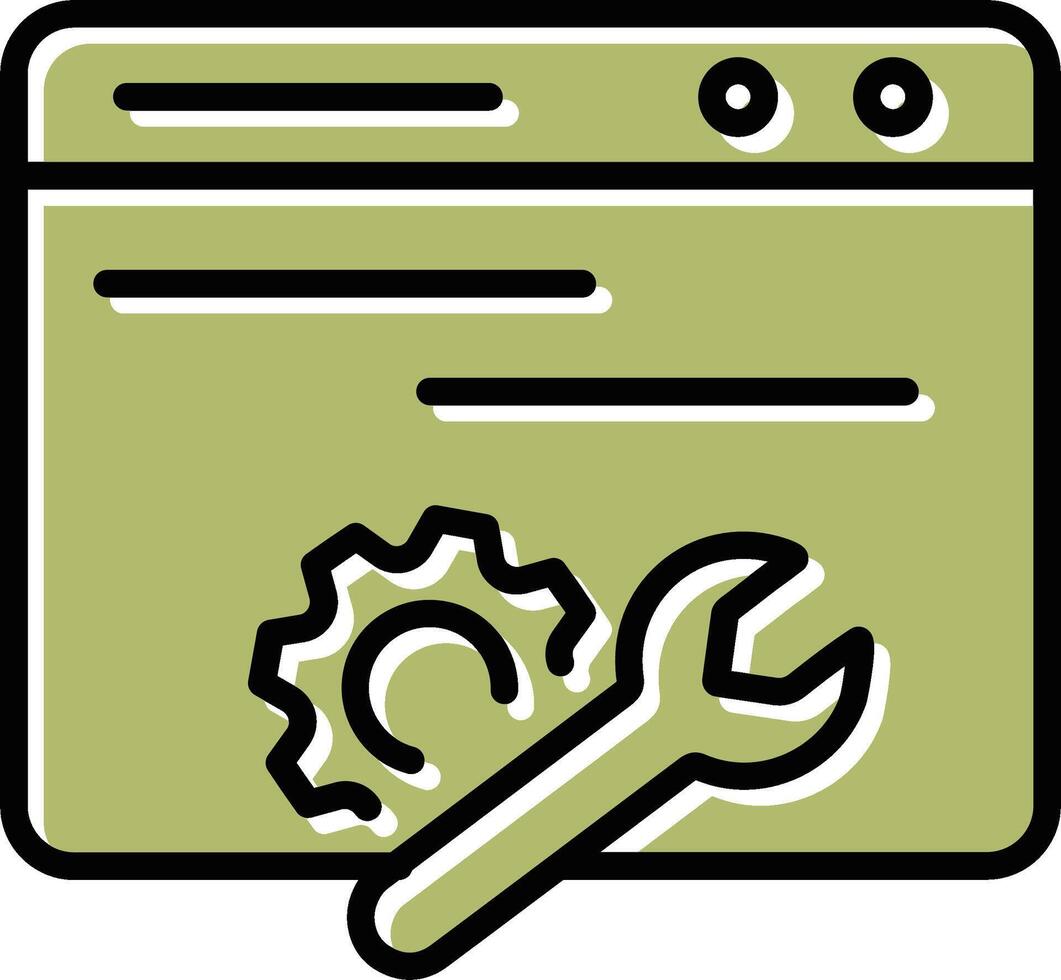 Web Maintenance Vector Icon