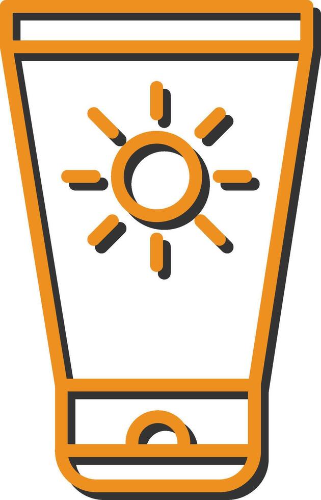 icono de vector de crema solar