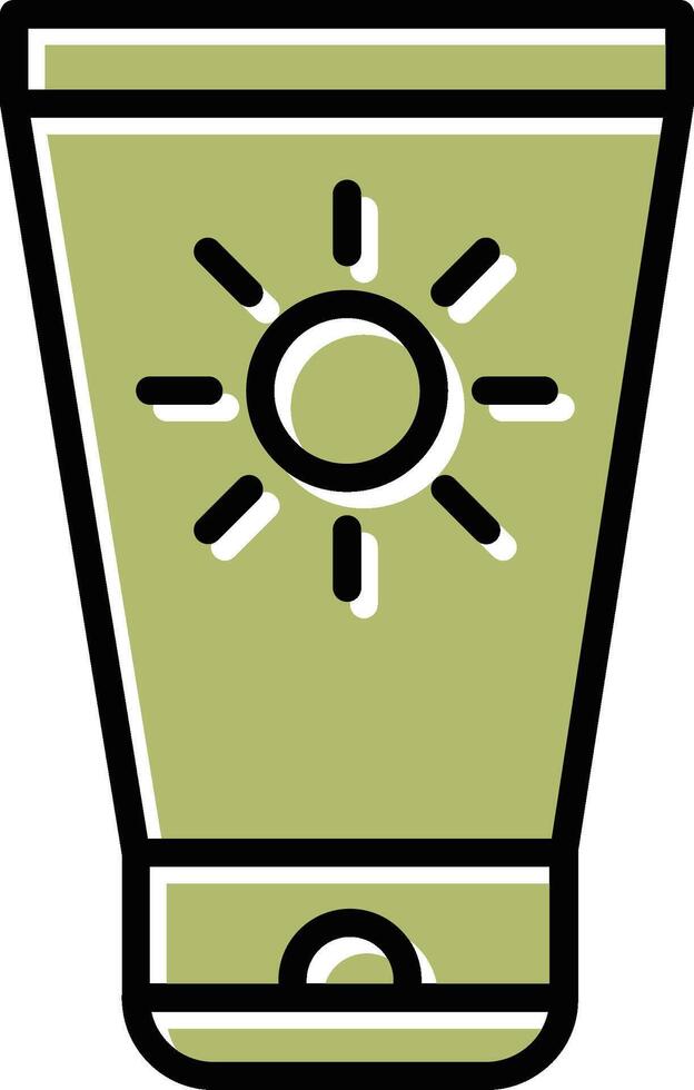 icono de vector de crema solar