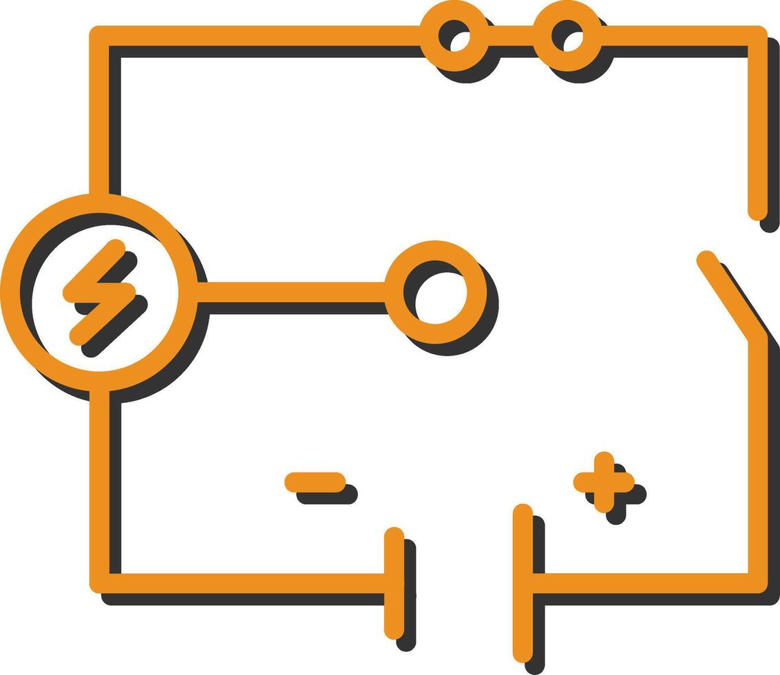 icono de vector de circuito eléctrico