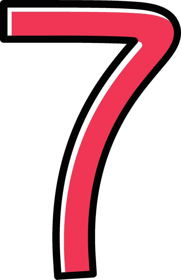 Number Seven Vector Icon