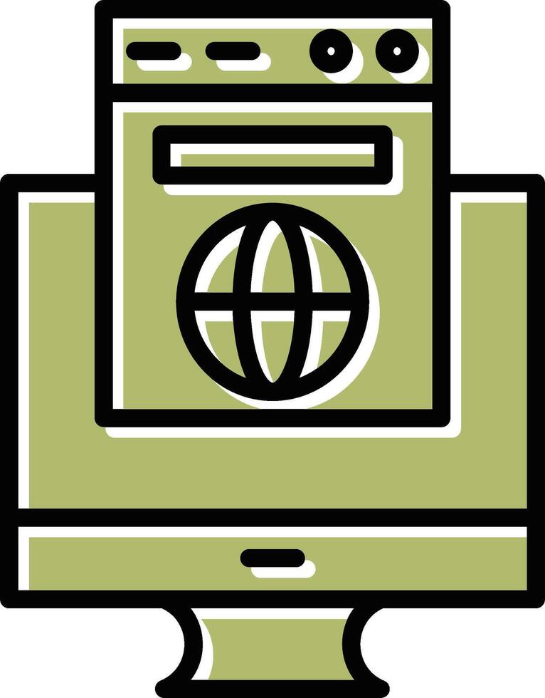 icono de vector de sitio web