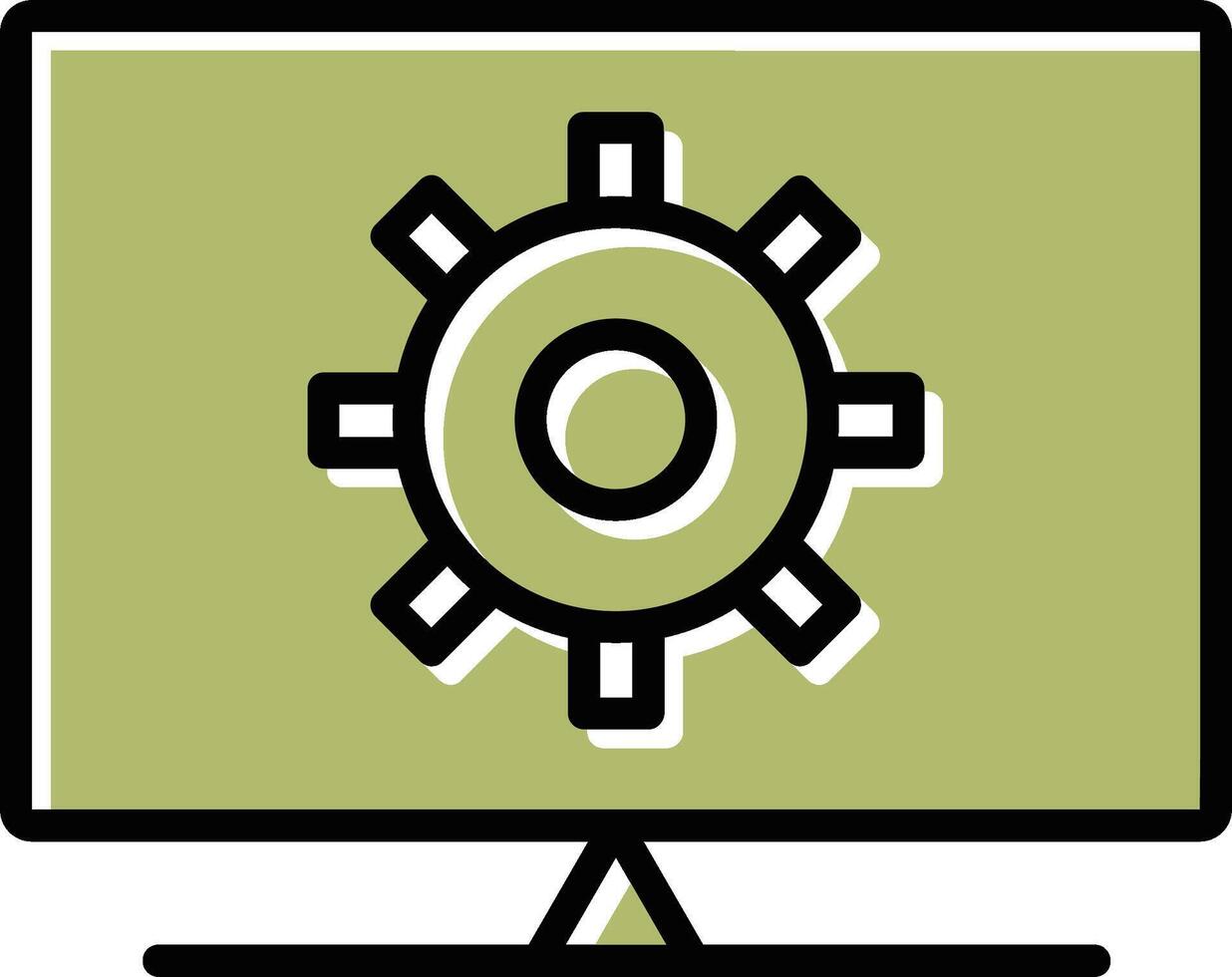 Computer Settings Vector Icon