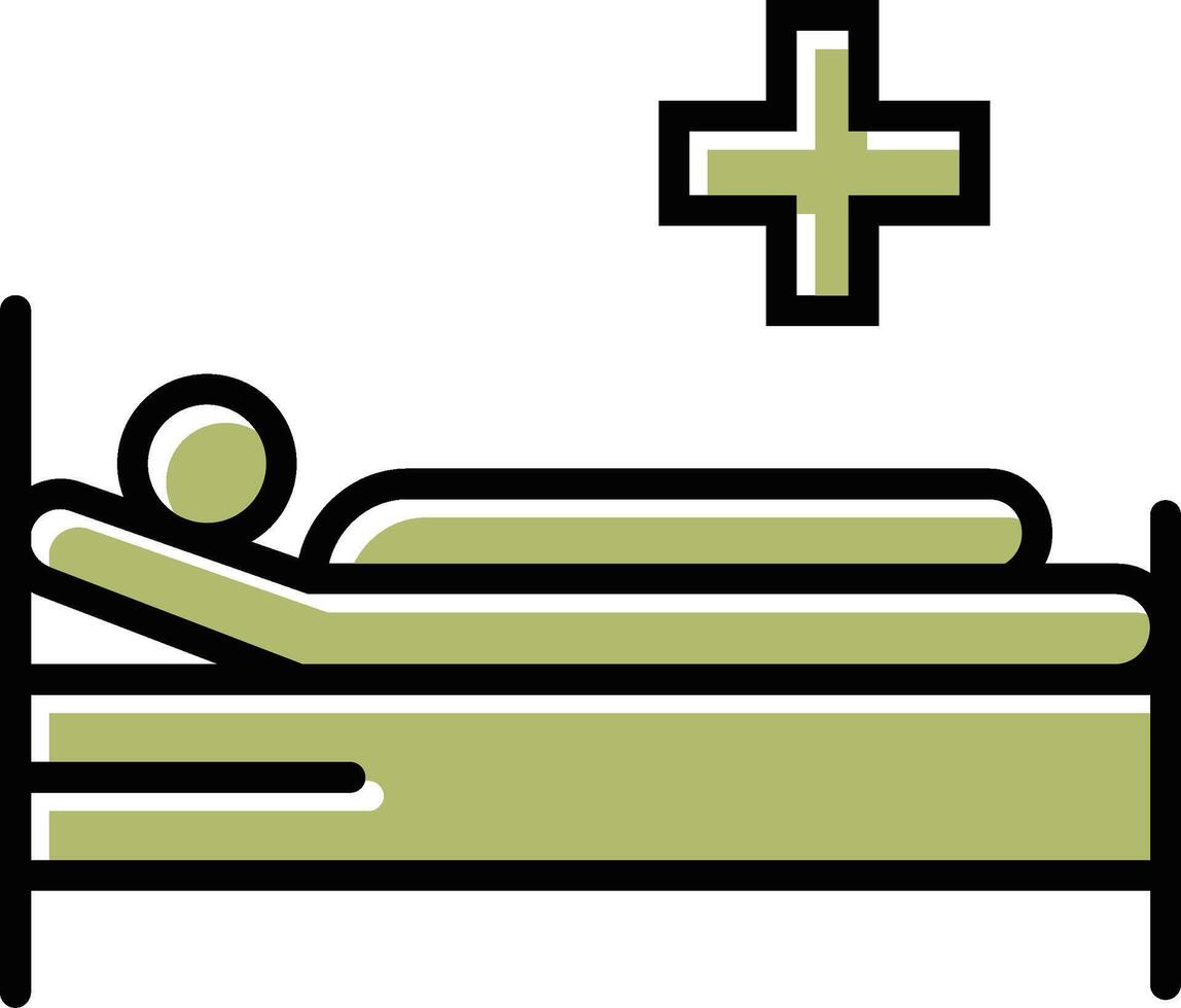 Patient Bed Vector Icon