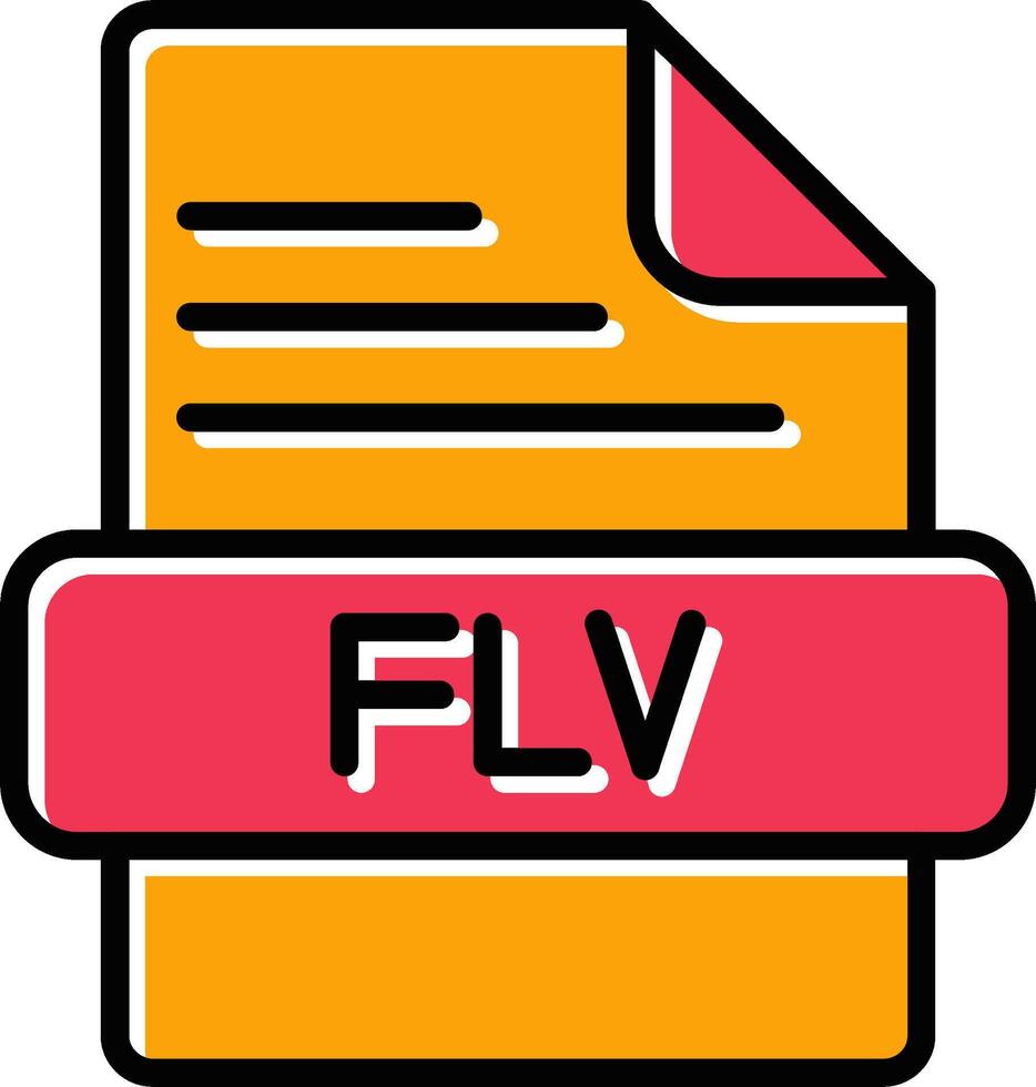 icono de vector de flv