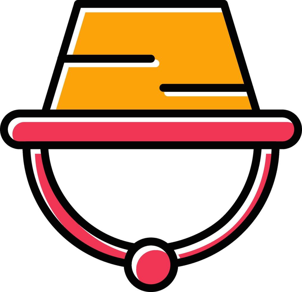 icono de vector de sombrero de camping